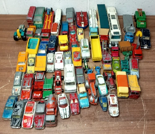Job Lot Of Vintage Dinky & Corgi 1950s–70s Diecast Vehicles To Restore 60+