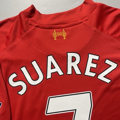 LIVERPOOL WARRIOR 2013/2014 FOOTBALL HOME JERSEY #7 LUIS SUAREZ