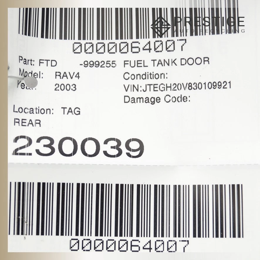 2001–2005 TOYOTA RAV4 Fuel Filler Door Lid Fuel Tank Door Silver 77350-42060 - Изображение 3 из 3