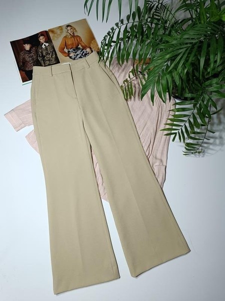 Women & Other Stories Trousers Beige Viscose 34