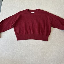 Aerie comfy cozy Red crewneck oversized sweater Size XL Warm And Soft