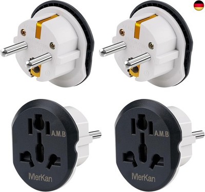  4 Stück Steckdosen Adapter Universal, UK to EU Adapter, Stecker Adapter China  