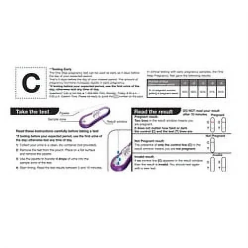 (Paquete de 6) Prueba de embarazo Equate First Signal One Step Foto 3 de 3