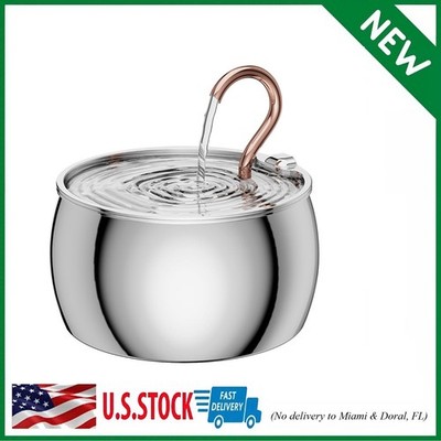 Cat Water Fountain Stainless Steel -2.5L/84oz Gooseneck Kitty Cat Fountain fo...