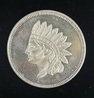 Vintage Indian Head Style One Troy Ounce Silver Round