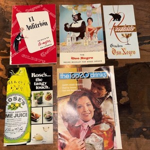 VTG OSO NEGRO BLACK BEAR VODKA GIN RECIPE BOOK COCKTAIL PARTY RETRO Drink Lot