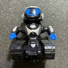 ROBO Black/Blue/Silver Interactive Action Robot Lights Up