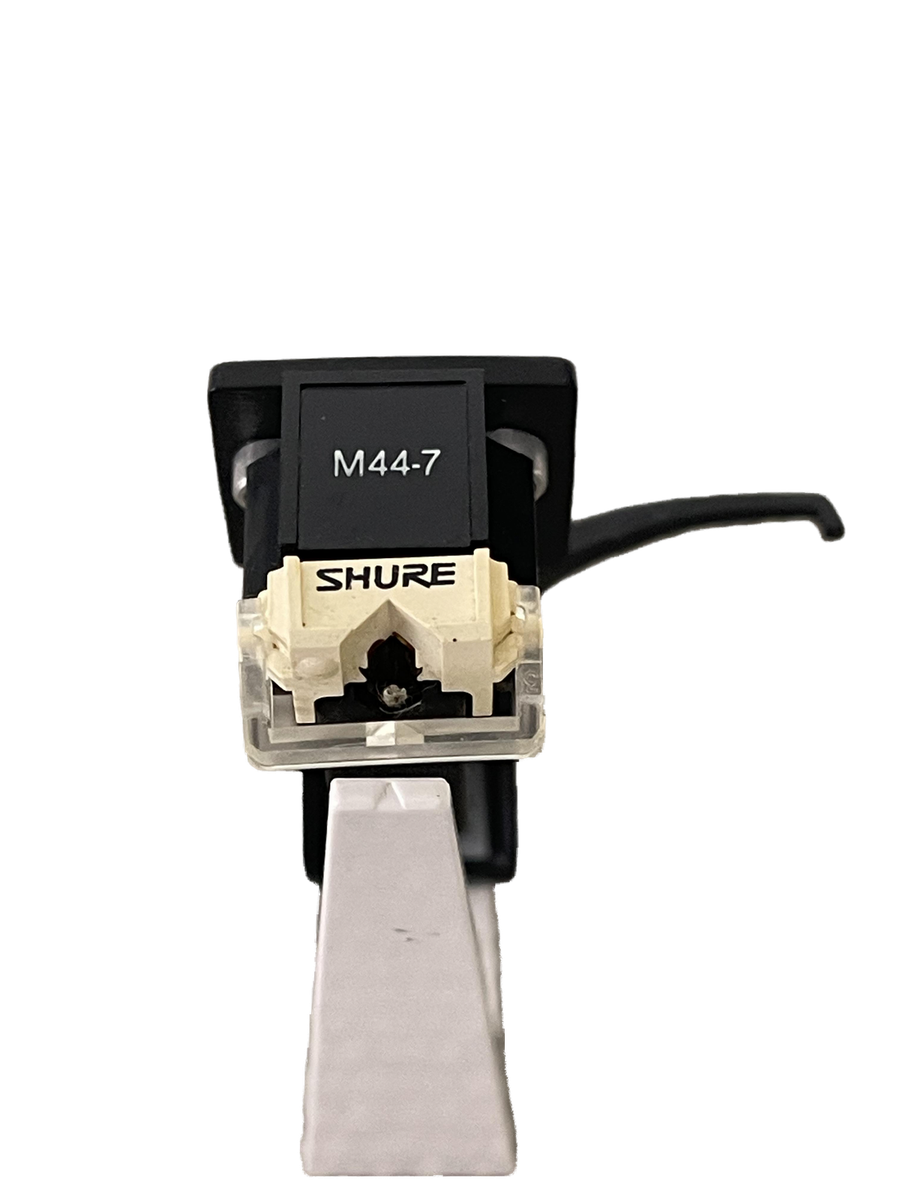 SHURE M44-7 Cartridge Pair w/ Genuine Stylus on Technics Headshell