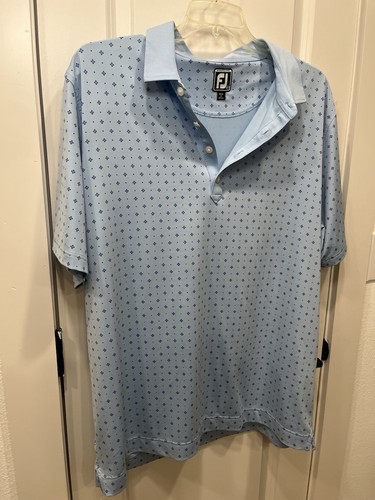 FOOTJOY FJ Athletic Fit modello stampa cubica allover uomo 2XL bambino blu - Foto 4 di 11