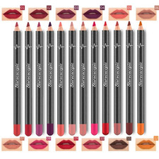 12 Color Matte Lip Liner Pencil Set Waterproof Long Lasting 2 in 1 Eyeliner