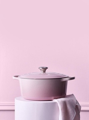 Le Creuset Signature Cocotte 24cm 4.5Qt SHELL PINK Dutch oven Cast