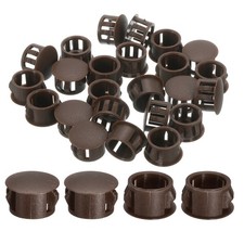 28Pcs 14mm 9/16" Flush Type Panel Round Snap in Fastener, Brown