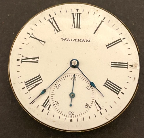 Antique 1903 Waltham Seaside 1890 Pocket Watch Movement Parts/Repair 6s 7j USA