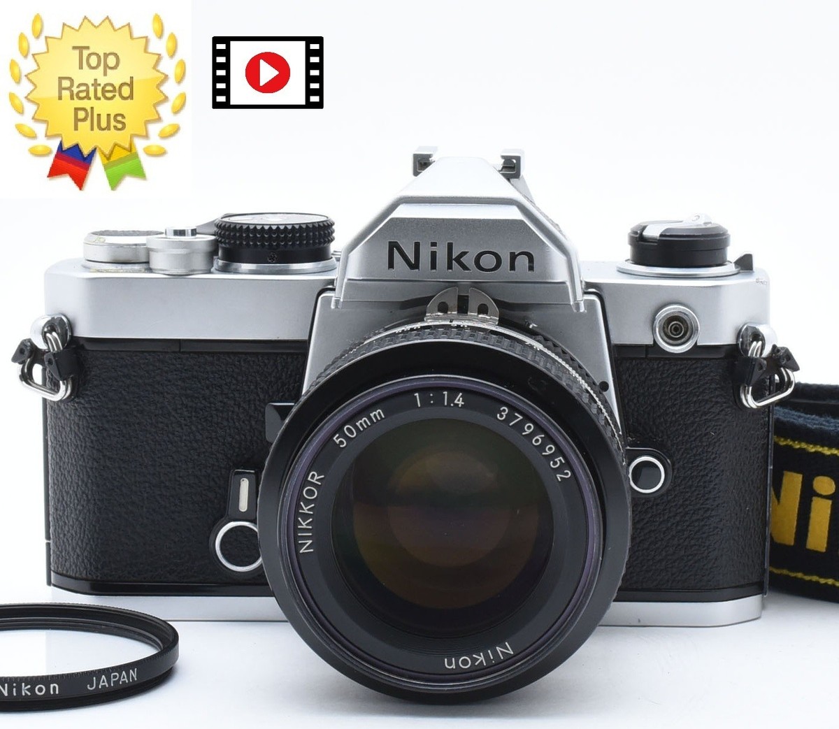 NEAR MINT] Nikon FM silver 35mm SLR Film Camera Ai Nikkor