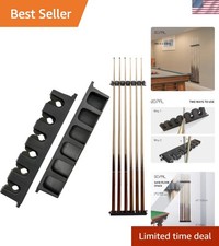 Minimalist Wall Mount Pool Cue Rack for 6 Cues - Easy Installation Style
