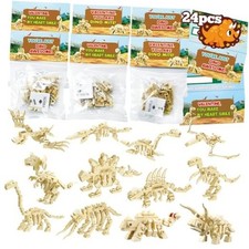 WODMAZ 24 Packs Cadeaux Saint Valentin pour Enfants Salle de Classe, Bâtiment Dinosaure 