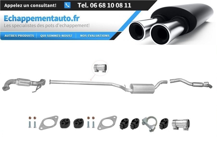 Échappement Mazda 3 1.6 CiTD silencieux arrière pot 2003 2004 2005 2006 2007 2008