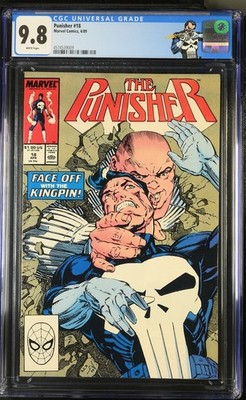 The Punisher #18 CGC 9.8 Punisher Custom Label White Pages Face Off With KINGPIN
