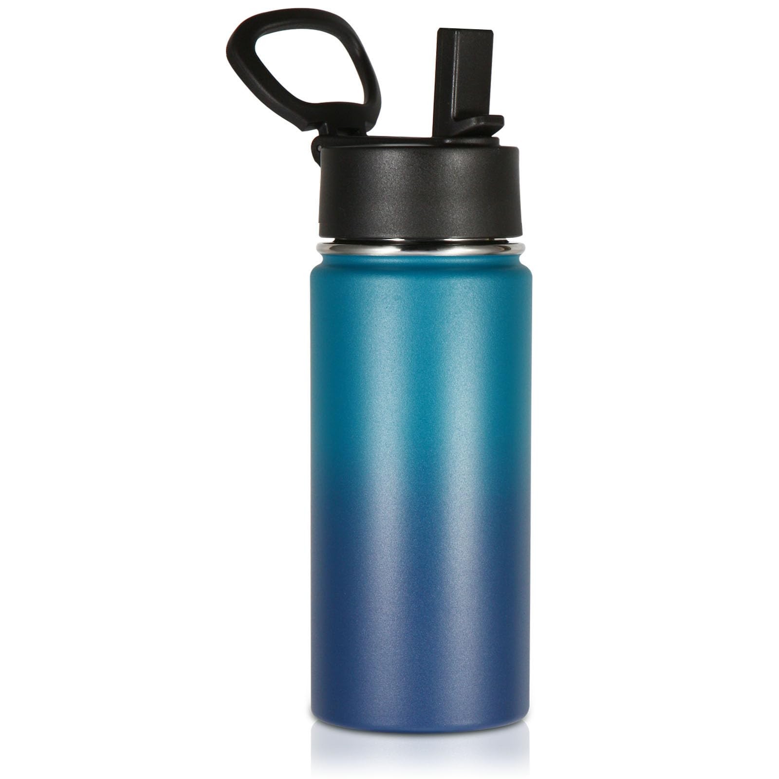 With Straw  Bpafree Stainless Steel Flask