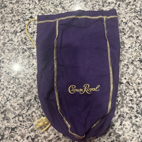 Crown Royal Extra Large Bag with Gold Drawstrings Great for Storage 13"x9"x4"...