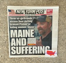 NEW YORK POST - FRIDAY JUNE 5, 2026 (MAINE DEM GRAHAM PLATNER - HITLER SYMBOL)
