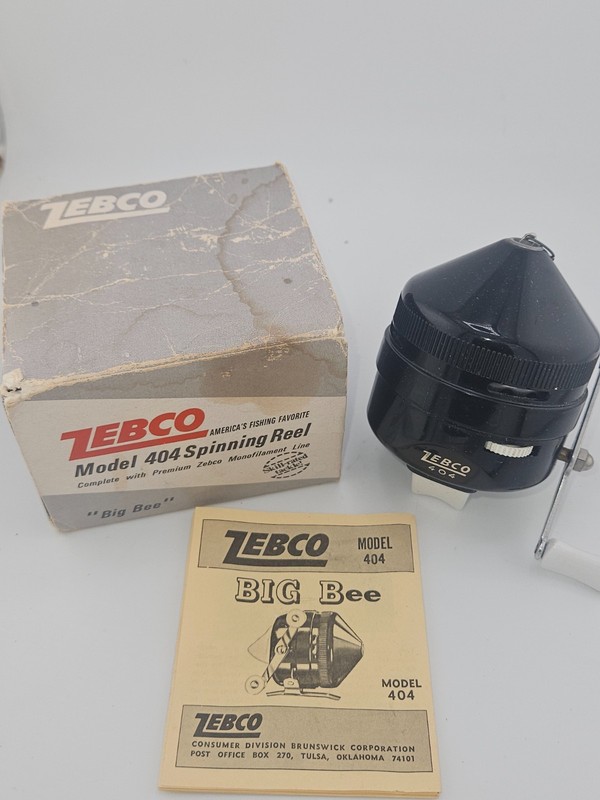 Vintage Zebco 404 Big Bee Spincast Reel NOS MINT CIB Rare Unused Variant