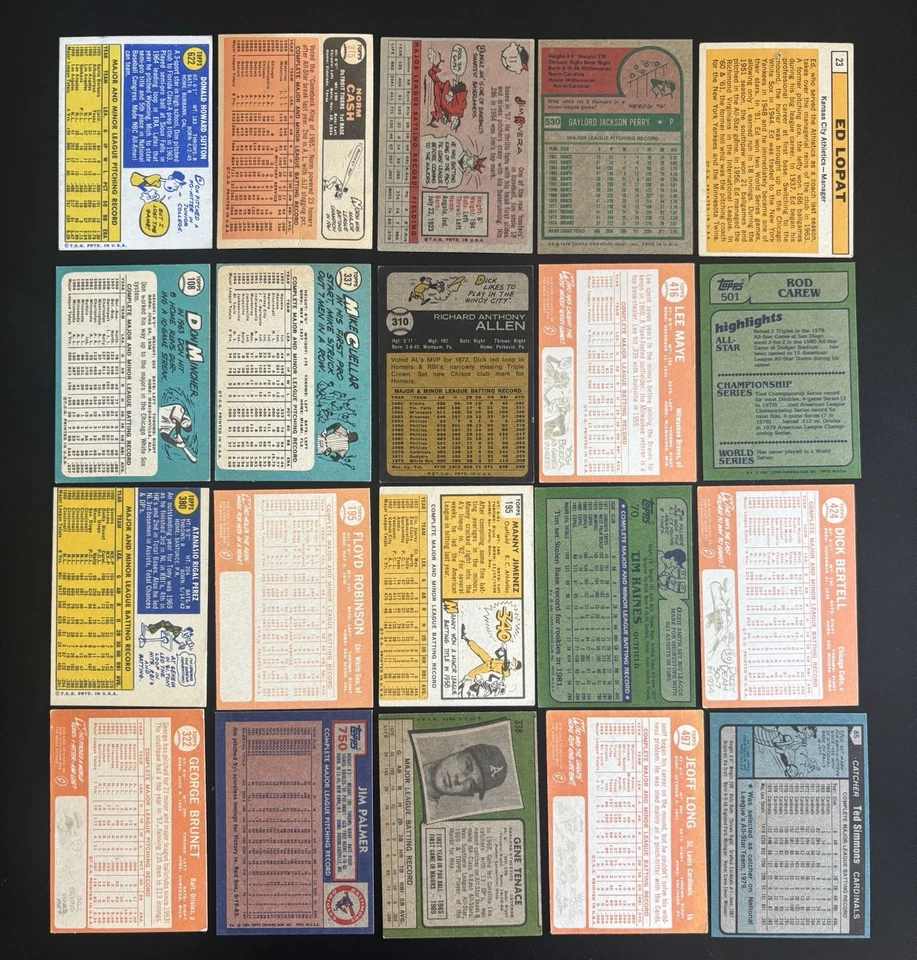 Lote 1958-84 Topps Hof Rc (40) Willie Mays Hank Aaron Killebrew Gibson - Imagem 4 de 4