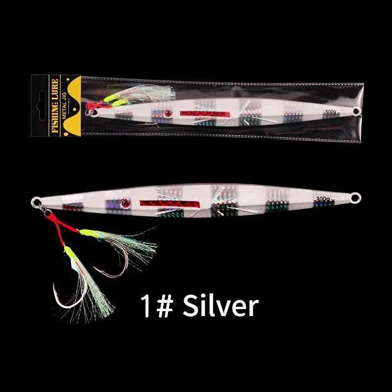 150-400g Deep Sea Speed Falling Fast Sinking Jig Luminous Metal Casting Jig Lure - Bild 4 von 4