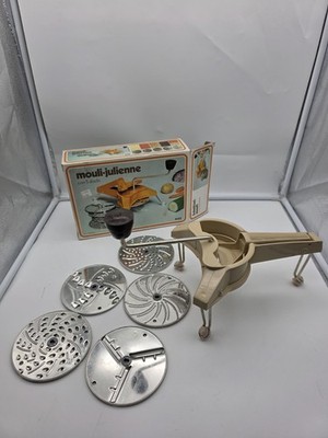 Vintage Moulinex Mouli-Julienne Slicer Grader Model 445 | Original Box & 5 Discs