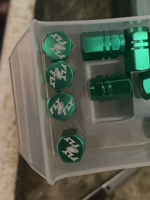 Philadelphia Eagles Wheel Tire Valve Stem cap Covers 4 Pc set