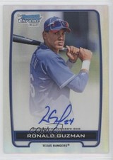 2012 Bowman Chrome Prospects Refractor 117/500 Ronald Guzman #BCA-RG Auto 0h1