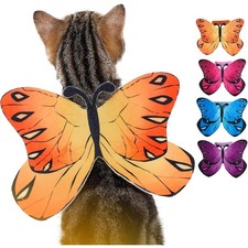 Dog Cat Butterfly Wings Costume Pet Fairy Wings Outfit for Small Dogs Puppies