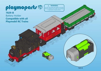 Playmobil 7829 + 4392 Battery for RC Trains 4010 4011 4016 4017