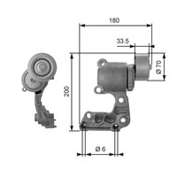 Riemenspanner Keilrippenriemen Gates T38410 Drivealign™ FüR Toyota Lexus