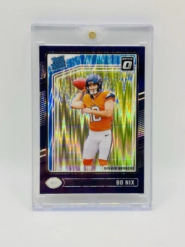 2024 Panini Donruss Optic Rated Rookie Bo Nix #209 Purple Shock Prizm (RC)