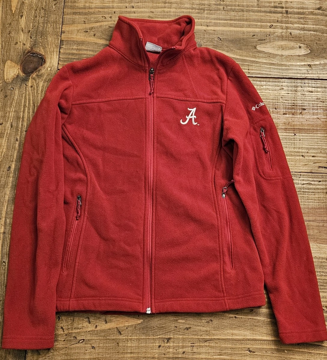 Columbia Alabama Crimson Tide Fleece Zip Front Jacket Size Mens