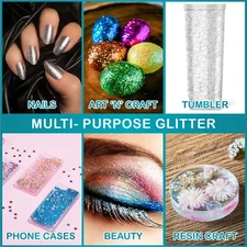 100 Bottles Turquoise Glitter Bulk - 50g Extra Fine Glitter.  Craft Glitter.
