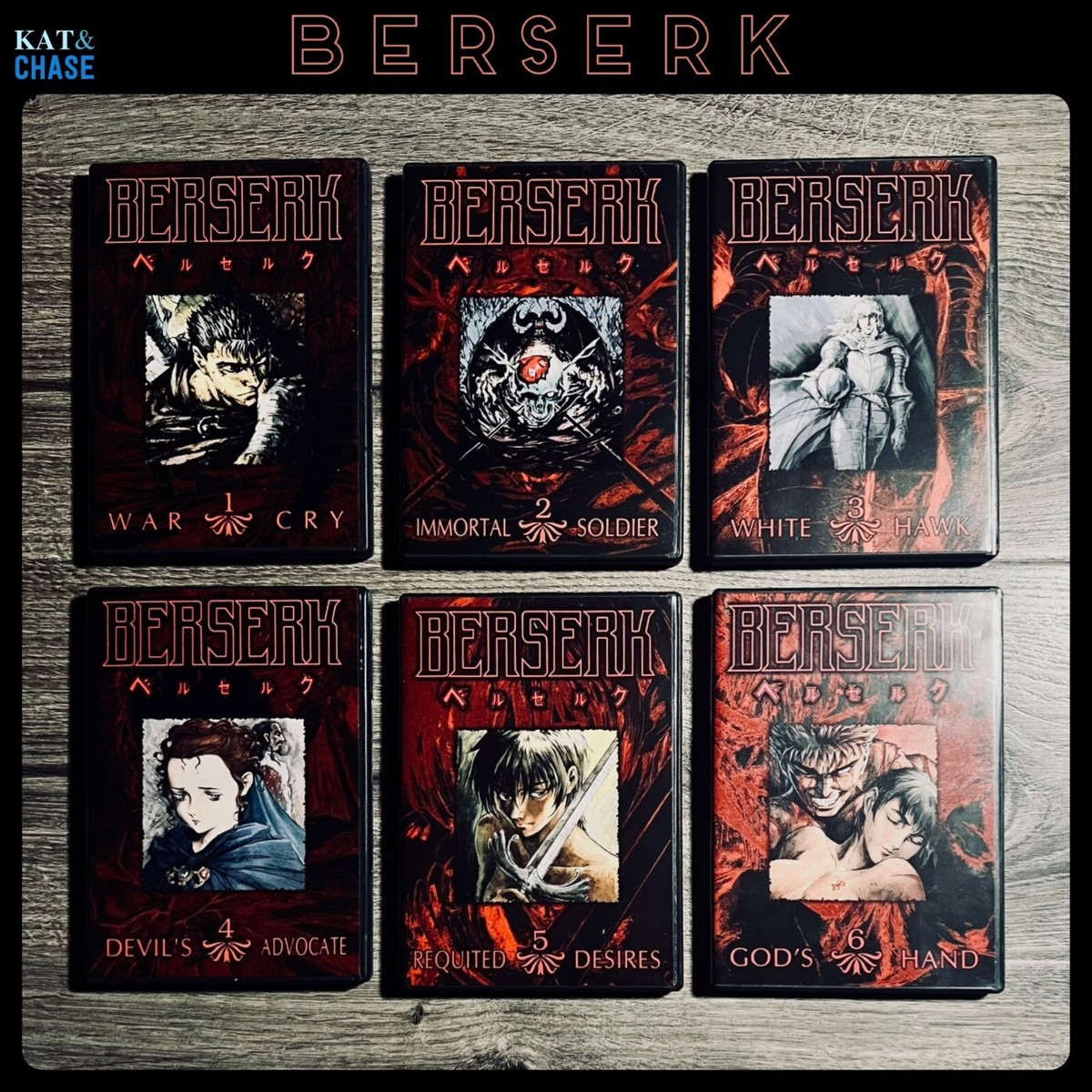 Berserk Box of War Complete Series 1-6 DVD Box Set Anime Art