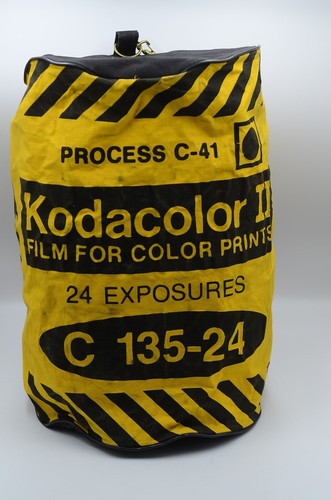 Bolsa de gimnasio de lona Kodacolor II rollo de película Kodak vintage 18x12x11 amarillo - Imagen 3 de 12