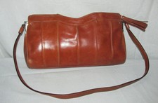 Tre Vero Tan Brown Genuine Leather Purse Shoulder Bag Tote