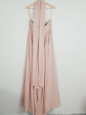 [ JENNY YOO ] Womens Adian Rosewater Chiffon Bridesmaid Dress | Size 18