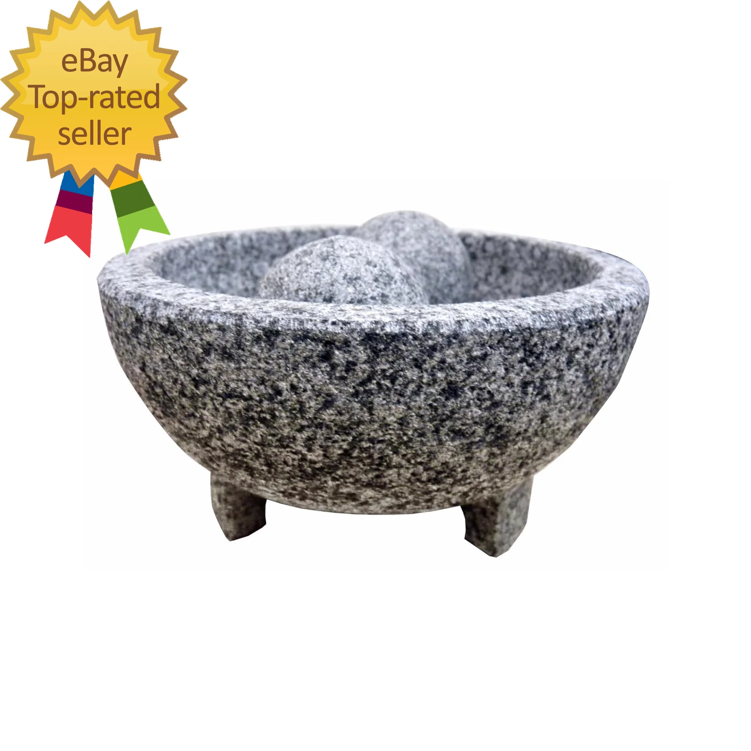 USA Granite Molcajete Spice Grinder 6-Inch Gray