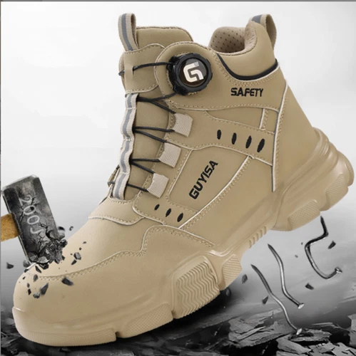 Neu Herren Leder Sicherheitsschuhe Stahlkappe S3 Sport Sneaker Arbeitsstiefel - - Bild 2 von 27