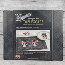 Halloween Harvest Green Studio Skull Tablescape 16 piece Dinner Set