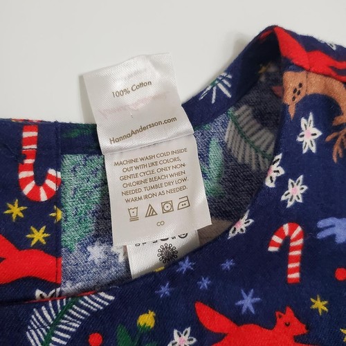 Hanna Andersson Girls Flannel Dress 12 Winter Wonderland Long Sleeve Christmas - Picture 9 of 10