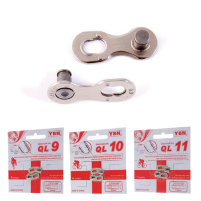 Lot de 5 maillons de chaîne de vélo réutilisables pour vélo de route et VTT, 10 vitesses, maillons maîtres en métal, connecteur manquant pour chaîne de vélo, argenté