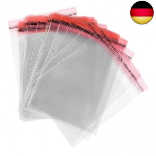 OliveBird Klar Cellophantüten C6 Größe 12cm x 17cm + 3cm Flap 500 St. mit Kl - Bild 1 von 7
