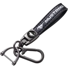 Mustang Genuine Leather Car Keychain