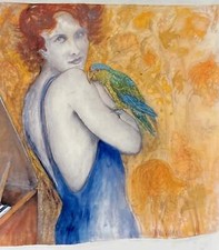 Barbara Wasserman, Diva, Oil and Graphite on Paper