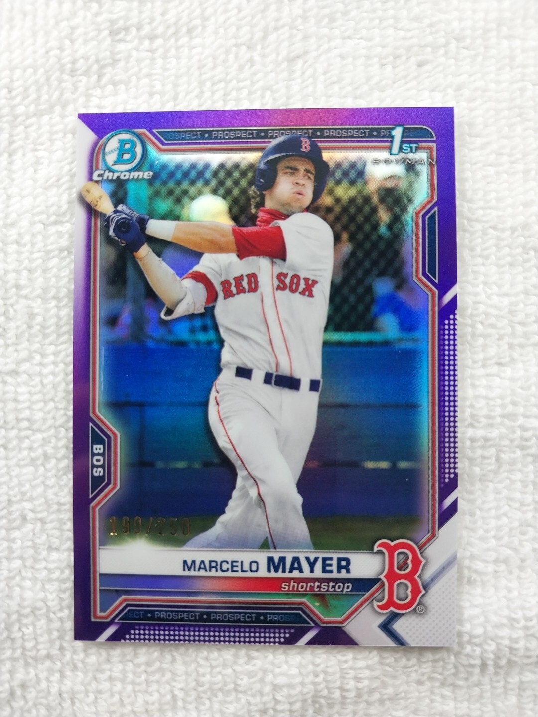 2021 Bowman Chrome Draft Marcelo Mayer Purple Refractor 1st #/250 BDC-174